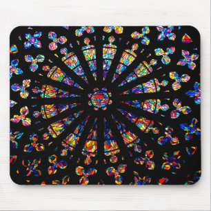 Alfombrilla De Ratón colores de ventanas de vidrio manchado de iglesia