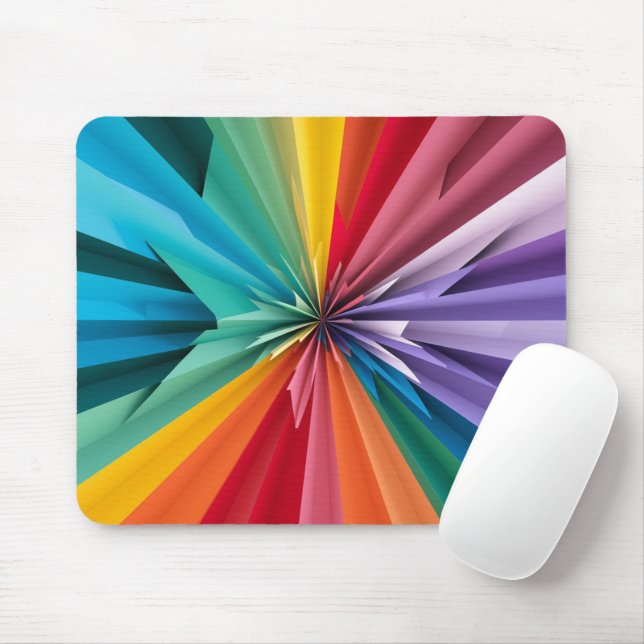 Alfombrilla De Ratón Colores vibrantes Mousepad (Con ratón)