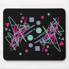 Alfombrilla De Ratón Colores vintage de los años 80 salpican a chica de