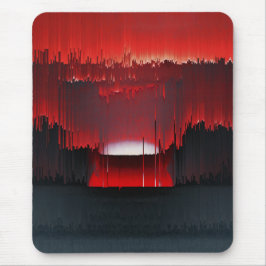 Alfombrilla De Ratón Colorful Digital Sunset Glitch