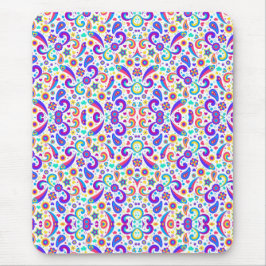 Alfombrilla De Ratón Colorful mouse pad features an intricate floral