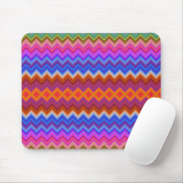 Alfombrilla De Ratón Colorful mouse pad featuring vibrant zigzag