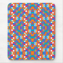Alfombrilla De Ratón Colorful mousepad with geometric pattern in blue
