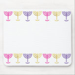Alfombrilla De Ratón Colorida almohadilla Menorah Mouse<br><div class="desc">Coloca tu oficina con esta bonita almohadilla de ratón de Menorah.</div>