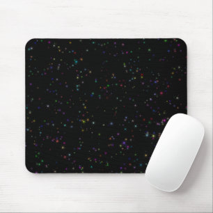 Alfombrilla De Ratón Coloridas estrellas brillantes en el cielo nocturn