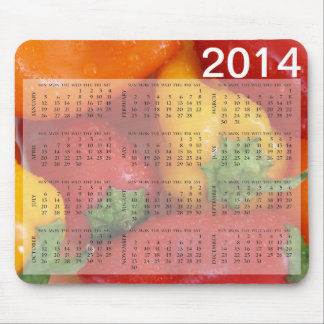 Alfombrilla De Ratón Colorido Calendario de Peppers para Campana Fría