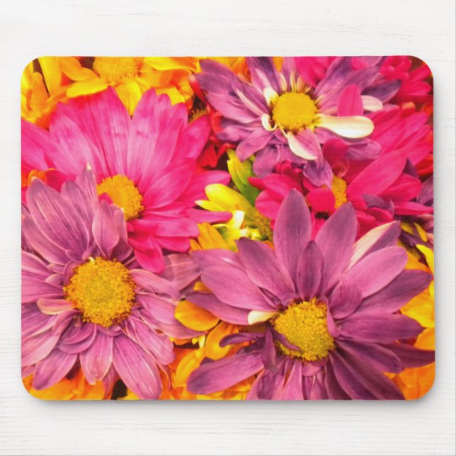 Alfombrilla De Ratón Colorido Daisies Mousepad (Frente)