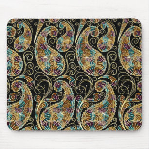 Alfombrilla De Ratón Colorido diseño de orqunate Paisley de época