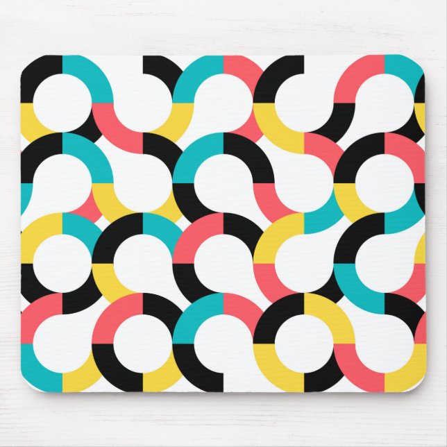 Alfombrilla De Ratón Colorido, moderno, alegre, divertido y geométrico  (Frente)