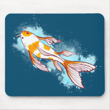 Colorido pescado Koi en ratón de Ilustracion de ag