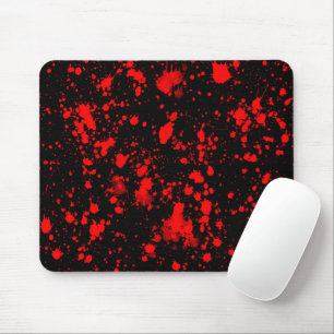Alfombrilla De Ratón Colorido Splash artístico de pintura roja negra