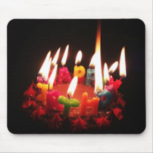 Alfombrilla De Ratón Colorido, velas del "feliz cumpleaños" de LitC,