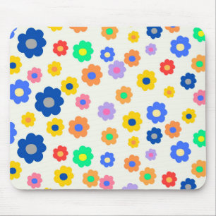 Alfombrilla De Ratón Colorido Y2K Patrón Indie De Flor Pequeña