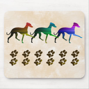 Alfombrilla De Ratón Coloridos Greyhounds italianos