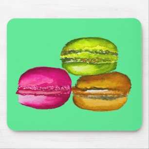 Alfombrilla De Ratón Coloridos Macarons acuarela arte funky