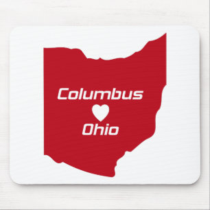 Alfombrilla De Ratón Columbus Ohio Heart T-Shirt Tinta Personalizado Es