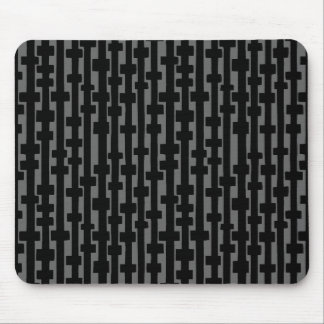 Alfombrilla De Ratón Columnas abstractas - Negro sobre gris
