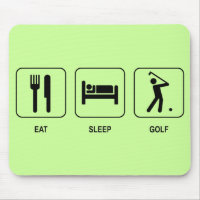 Coma el golf Mousepad del sueño