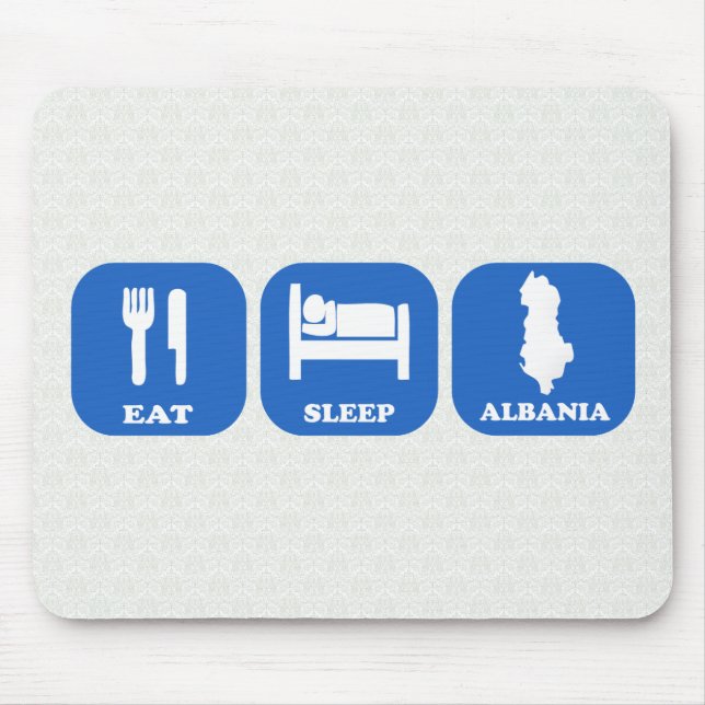 Alfombrilla De Ratón Coma el sueño Albania (Frente)