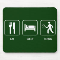 Coma el tenis Mousepad del sueño