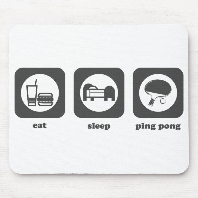Alfombrilla De Ratón Coma. Sueño. Ping-pong. Mousepad (Frente)