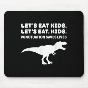 Alfombrilla De Ratón Comamos niños Dinosaurio T-rex Dino Puntuación Tea