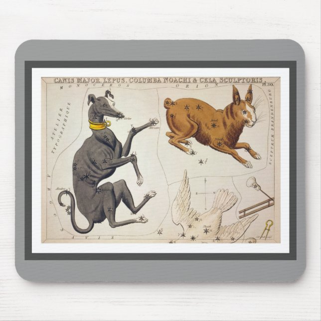 Alfombrilla De Ratón Comandante de Canis, Lepus, Columba Noachi y Cela (Frente)