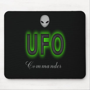 Alfombrilla de ratón comandante de ovni