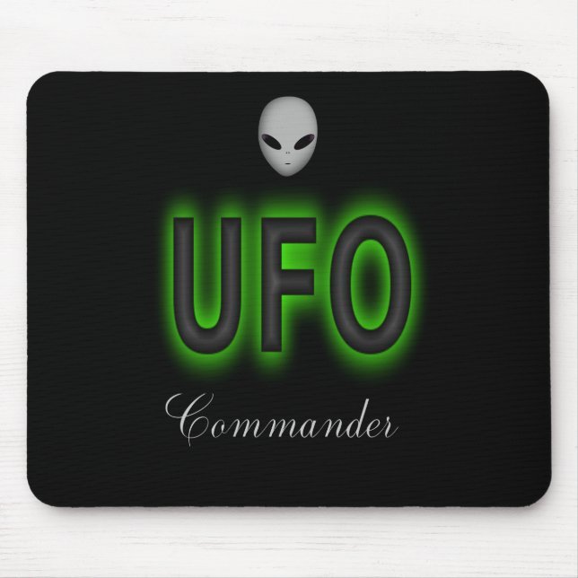 Alfombrilla de ratón comandante de ovni (Frente)