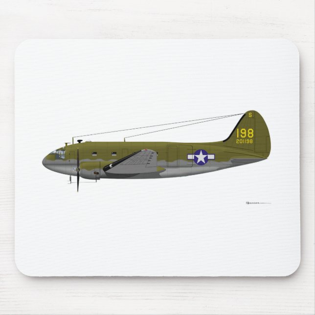 Alfombrilla De Ratón Comando de Curtiss C-46 (Frente)