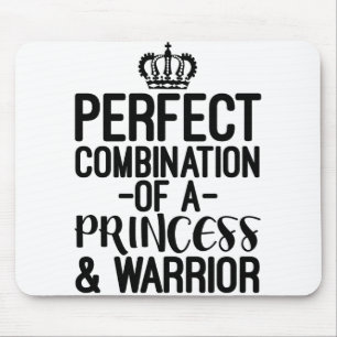 Alfombrilla De Ratón Combinación Perfecta De Una Princesa Y Un Guerrer