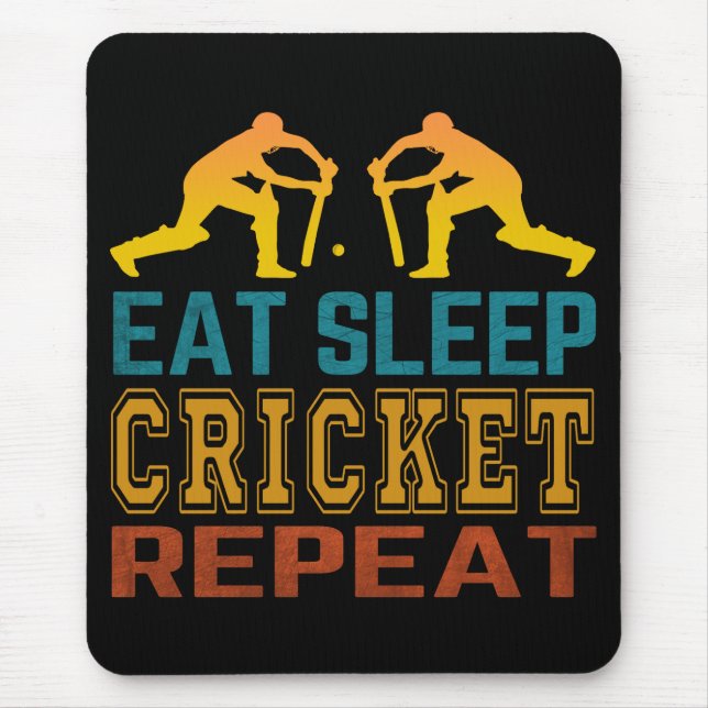 Alfombrilla De Ratón Come Cricket Duerme Repite (Frente)