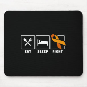 Alfombrilla De Ratón Come Dormir Luchar Leucemia Conciencia del Cáncer