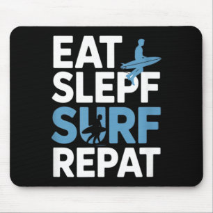 Alfombrilla De Ratón Come Dormir Surf Repetir Divertido dicho Surfista