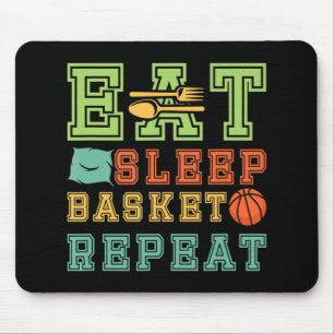 Alfombrilla De Ratón Come. Duerme. Pelota de baloncesto. Repite. Jóvene