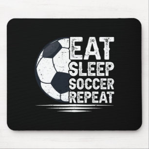 Alfombrilla De Ratón Come Fútbol Duerme Repite Jugador de Fútbol Camise