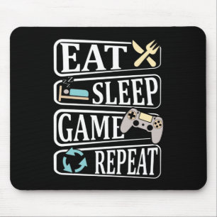 Alfombrilla De Ratón Come Jugar Dormir Repetir