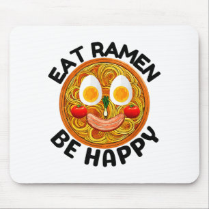 Alfombrilla De Ratón Come Ramen Sé Feliz Kawaii Estilo Divertido Japoné
