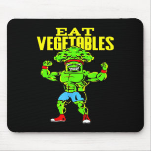 Alfombrilla De Ratón Come Verduras Divertido Brócoli Fitness FuerzaDepo