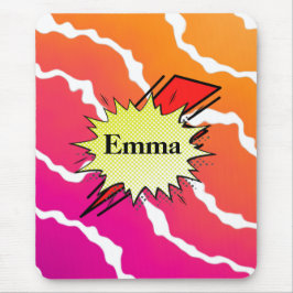 Alfombrilla De Ratón Comedia de color de burbuja retro