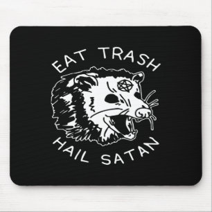 Alfombrilla De Ratón Comer basura alabado sea Satanás pijama de Navidad