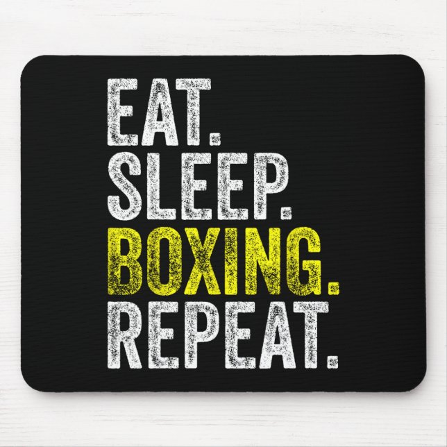 Alfombrilla De Ratón Comer Boxeo Sleep Boxing de repetición Boxer Lucha (Frente)