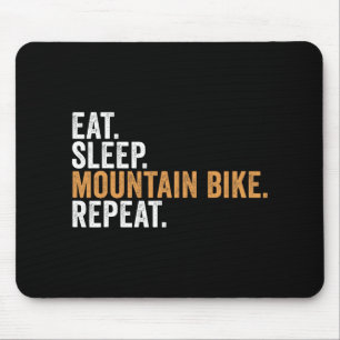 Alfombrilla De Ratón Comer Dormir Bicicleta De Montaña Repetir Divertid