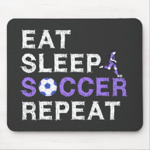 Alfombrilla De Ratón Comer+Dormir+fútbol+Repetir