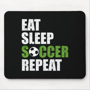 Alfombrilla De Ratón Comer Dormir Fútbol Repetir Camiseta de regalo par