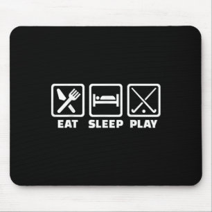 Alfombrilla De Ratón Comer Dormir Jugar Hockey sobre Césped
