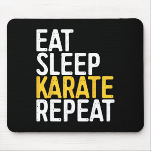 Alfombrilla De Ratón Comer Dormir Karate Repetir Camiseta Hombres Mujer