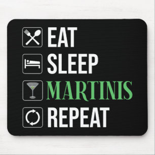 Alfombrilla De Ratón Comer. Dormir. Martinis. Repetir.