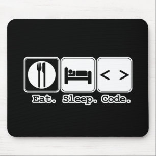 Alfombrilla De Ratón comer dormir programar