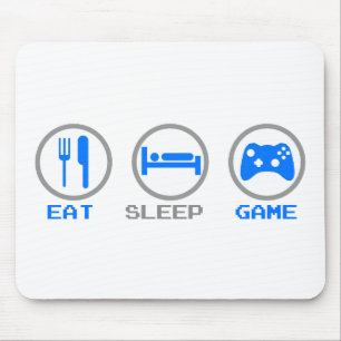 Alfombrilla De Ratón Comer juego de sueño de nuevo - Juegos de videoju
